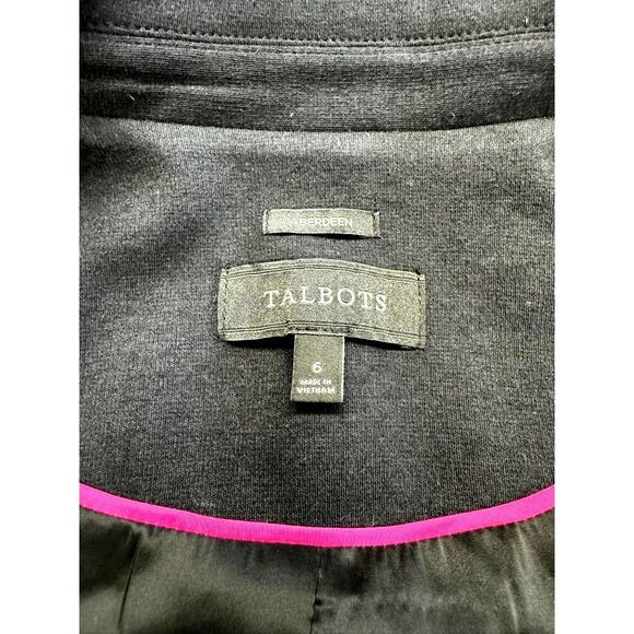 NWT "ABEDEEN" Blazer By Talbots, Black,SZ 6, Office,Workwear,Secretary,Librarian - Picture 6 of 16